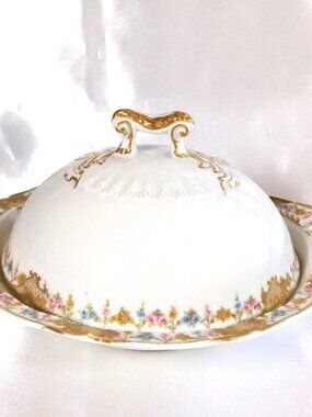 Theodore Haviland 1903 Covered Cheese Dish in Schleiger 630-2 # 23005